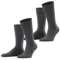 Produktbild: Esprit Socken Basic Uni (2-Paar, 2er Pack) mit hohem Baumwollanteil atmungsaktiv grau 43-46