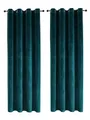 Produktbild: TiborTex Samt Vorhang 2er Set Petrol Ösen 140x145 cm Verdunkelung Samt weich Blickdicht Gardine Schlafzimmer Wohnzimmer abdunkelnd Ösenvorhang