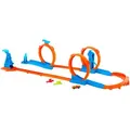 Produktbild: Hot Wheels Autorennbahn Track Creator Dreifacher Looping, inkl. 1 Spielzeugauto bunt