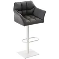 Produktbild: CLP Barhocker Damaso Kunstlederbezug grau/weiß