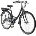 Produktbild: Teutoburg Senne Pedelec mit 7-Gang Shimano Kettenschaltung, 250W und 10,4 Ah / 36 V Lithium-Ionen-Akku - Schwarz