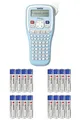 Produktbild: Brother P-touch PT-H100LB Beschriftungsgerät Schriftband TZ 3.5 6 9 12 + 16x AAA