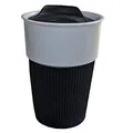 Produktbild: RheVeTec RheFLEX Kaffeebecher to go Porzellan/Travel Mug 350ml Neuheit 3 Farben (Schwarz)