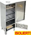 Produktbild: Räucherofen aus Edelstahl Räucherschrank Ofen bester Qualität - groß isoliert! David, Premium Räucherofen Räucherkammer Räucherei aus Edelstahl
