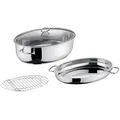 Produktbild: Berndes Bräter Bräter, Schwarz, Metall, 8,4 + 4,0 L, oval, 29x18x42 cm, backofengeeignet, Kochen, Töpfe, Bräter