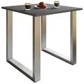 Produktbild: Mid.you Esstisch, Anthrazit, Silber, Metall, Holzwerkstoff, quadratisch, U-Form, 80x76x80 cm, Esszimmer, Tische, Esstische, Esstische quadratisch