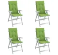 Produktbild: vidaXL Polsterauflage, Hochlehner-Auflagen 4 Stk. Melange Grün 120x50x4 cm Stoff
