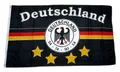 Produktbild: Fahne/Flagge Deutschland Fußball 4 Sterne Fan 90 x 150 cm