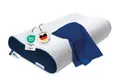 Produktbild: casimum Nackenstützkissen Orthopädisches Nackenkissen ERGO VARIO, 60x30cm, höhenverstellbar, Füllung: Memory Foam (Memory Schaum), Bezug: Blau, Rückenschläfer, Seitenschläfer, ergonomisches Nackenkissen, orthopädisches Kissen