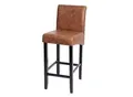 Produktbild: Barhocker MCW-C33, Barstuhl Tresenhocker, Holz MVG-zertifiziert ~ Wildlederimitat, dunkle Beine, Stoff/Textil