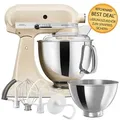 Produktbild: KitchenAid Artisan Küchenmaschine 4,8L 5KSM175 Crème Zubehöraktion