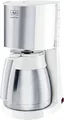 Produktbild: Melitta Enjoy Top Therm – Filterkaffeemaschine mit Thermkanne aus Edelstahl, für bis zu 10 Tassen Kaffee, in Weiß/Edelstahl