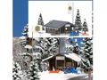 Produktbild: Busch 1086 Bergwacht Set Berghütte Schneetannen Motorschlitten H0 1:87 Neu