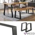 Produktbild: Tischkufen Tischbeine Tischgestell Couchtisch Möbelfüße Trapez 42cm Loft Vicco