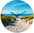 Produktbild: Artland Wanduhr Strand mit Sanddünen und Weg zur See (wahlweise mit Quarz- oder Funkuhrwerk, lautlos ohne Tickgeräusche)