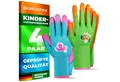 Produktbild: GRÜNTEK Gartenhandschuhe Kinder-Sicherheitsgartenhandschuhe, rutschfeste Latexbeschichtung (Set, 8-St., 4 Paar Größe XXS / 5) bunt, geprüft und zertifiziert nach EN 420 & EN 388