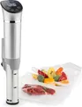Produktbild: Klarstein Quickstick- Sous-Vide Garer, Präzisionskochtopf, Schongarer, 1300 Watt, Timerfunktion, 3D Circulating, 0-95 °C, LCD Touch-Display, wasserdicht, bis 20 Liter, flex, silber
