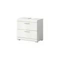 Produktbild: Waschbeckenunterschrank SCHLOONSEE  Breite 60cm  2 Schubkästen  mit Siphonausschnitt  MDF-Front  in verschiedenen Farben erhältlich  Badmöbel  Badschrank  Kommode  Bad  Schloonsee , weiß , Maße (cm): B: 60 H: 56