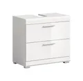 Produktbild: xonox.home Bad Scout X06A9707 Waschbeckenunterschrank Unterschrank Waschschrank in weiß Nachbildung und weiß Hochglanz tiefzieh, ca. B/H/T: 60x56x34 cm