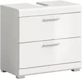 Produktbild: xonox.home Waschbeckenunterschrank Weiß Hochglanz Siphonausschnitt Melamin Modern 60x56x37 cm
