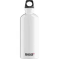 Produktbild: SIGG - Alu Trinkflasche - Traveller Weiß - Klimaneutral Zertifiziert - Für Kohlensäurehaltige Getränke Geeignet - Auslaufsicher - Federleicht - BPA-frei - Outdoor - 0,6L