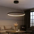 Produktbild: LED Design Hänge Strahler Decken Lampe Wohn Zimmer Ring Pendel Leuchte schwarz