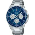 Produktbild: Herrenarmbanduhr CASIO MTP-1374D-2A3 (zd063h) BOX - Silber/Blau