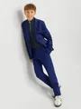 Produktbild: Jack & Jones Junior Anzug JJEJAXON sorgt für stylischen Look mit optimaler Passform (Set, 2-tlg) unifarben, modisch, slim fit, Jersey, Reverskragen