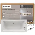 Produktbild: Schulte Badewanne Onda, Körperform, Sanitäracryl, Weiß, Größenauswahl, (Komplett-Set, inkl. Fußgestell und Ablauf), 200x90 cm weiß 90 cm x 200 cm