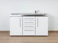 Produktbild: 150cm weiß Stengel Miniküche Küchenzeile Premium MPS4 150,Kühlschrank, Induktion