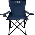 Produktbild: 24MOVE® Campingstuhl Faltstuhl, blau, mit Getränkehalter und Tragetasche Outdoor, faltbar max. 100kg, Angerstuhl, Klappstuhl