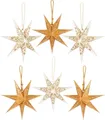 Produktbild: BRUBAKER Papiersterne 6 Weihnachtssterne - 20 cm Faltsterne Weihnachten - Papier Sterne, Großer Christbaumschmuck für Weihnachtsbaum und Fenster Dekoration