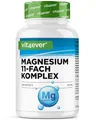 Produktbild: vit4ever Magnesium Komplex - 240 Kapseln - Aus 11 hochwertigen Verbindungen - 408 mg elementares Magnesium pro Tagesdosis - Hochdosiert - Vegan