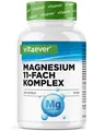 Produktbild: Magnesium Komplex - 240 Kapseln - Aus 11 hochwertigen Verbindungen - 408 mg e...