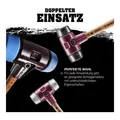 Produktbild: Halder SIMPLEX-Schonhammer mit Gummi-Kompositions-Einsätzen (schwarz) 80G mm