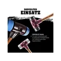Produktbild: Halder SIMPLEX-Schonhammer mit Gummi-Kompositions-Einsätzen (schwarz) 80G mm