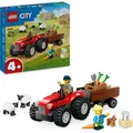 Produktbild: LEGO City Traktor mit Anhänger - Bauernhof Spielzeug mit Traktor & Tierfiguren - Montessori Spielsets für Jungen und Mädchen ab 4 Jahren - Gesch... - Rot