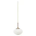 Produktbild: Lampe, Opal, Weiß, Dm: 22 cm, h: 17 cm, E14, Max 40 W, 2,5 m Kabel, handgemachte Glaskugel