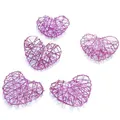 Produktbild: Drahtherzen (3D) Drahtherz. Ca 45 mm. 5 Stück. Farbe: Rosa, PINK