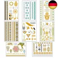 Produktbild: Temporäre Tattoos Tätowierung Für Frauen Jugendlich Mädchen - 8 Blatt Met