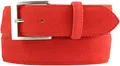 Produktbild: BELTINGER Gürtel aus Veloursleder 4 cm | Hochwertiger Velour-Ledergürtel für Herren 40mm | Herren-Gürtel Wildleder-Gürtel 4cm | Rot 100cm