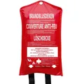 Produktbild: Feuerlöschdecke Löschdecke 1x1 m Feuerdecke rot Brandschutzdecke Feuerlöscher