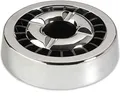 Produktbild: Longbow Windaschenbecher Rund Aschenbecher Ascher Gluttöter Tabak Ashtray Outdoor Indoor (Silber)