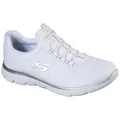 Produktbild: Skechers SUMMITS Slip-On Sneaker Freizeitschuh, Komfortschuh mit stoßdämpfender Zwischensohle silberfarben|weiß 40 EU