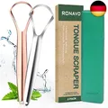 Produktbild: RONAVO Zungenschaber (2 Stück), Zungenreiniger Heilung von Mundgeruch