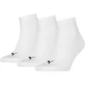 Produktbild: PUMA Kurzsocken PUMA UNISEX QUARTER PLAIN 3P (3-Paar, 3 Paar) Atmungsaktiv, Rippenbündchen, weiche Baumwollmischung weiß 43-46