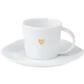 Produktbild: räder Goldenes Herz Espressotasse Weiß