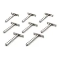 Produktbild: Euro Tische Tablarträger Unsichtbar 10mm – Schwerlast Regalhalterung bis 30kg pro Paar – Verdeckt für Schwebende Wand- & Bücherregale – Metall Regalträger für Fachböden – Wandmontage, 100mm - 4er Set