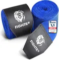 Produktbild: FIGHTR® Premium Boxbandagen für max. Stabilität und Sicherheit | 4m halb elastische Bandage mit Daumenschlaufe für Boxen, MMA, Muay Thai - Box Hand Bandage Sport | Set aus 2