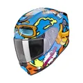 Produktbild: Scorpion Exo JNR Fun Blau Orange Kinder Motorradhelm  Gr. L - Blau-Orange